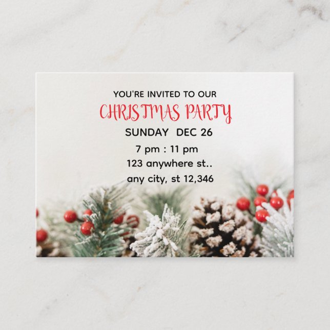 Elegant Christmas Invitation (Devant)