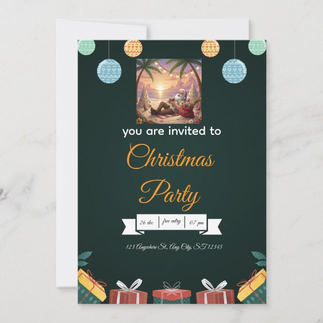 Elegant Christmas Invitation – A Festive Design  Einladung (Vorderseite)