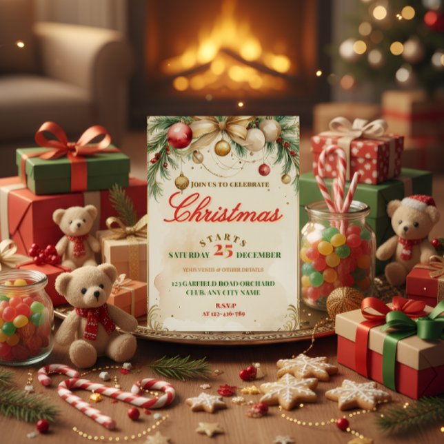 Elegant Christmas Invitation Card Folieneinladung (Von Creator hochgeladen)