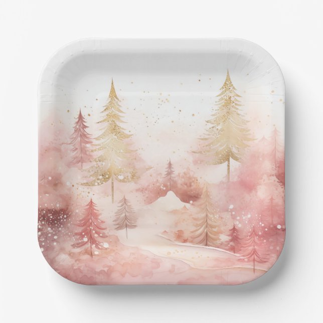 Elegant Christmas Paper Plates  Pappteller (Vorderseite)