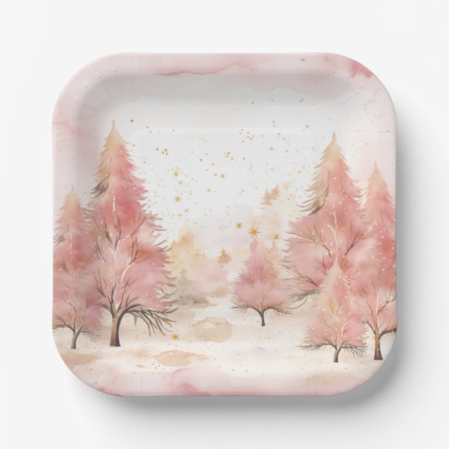 Elegant Christmas Paper Plates  Pappteller (Vorderseite)