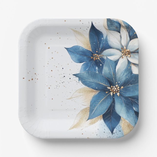 Elegant Christmas Paper Plates  Pappteller (Vorderseite)