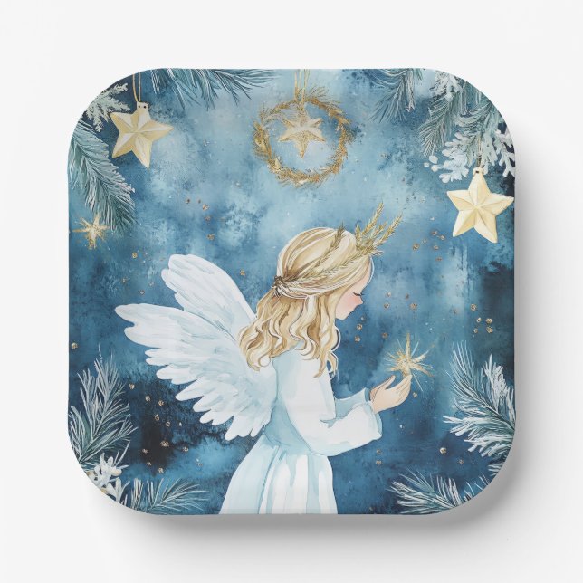 Elegant Christmas Paper Plates  Pappteller (Vorderseite)