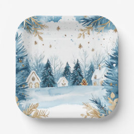 Elegant Christmas Paper Plates  Pappteller