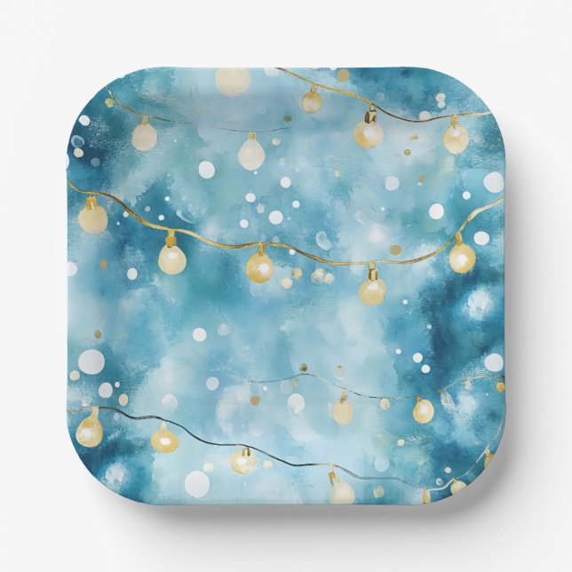 Elegant Christmas Paper Plates  Pappteller (Vorderseite)
