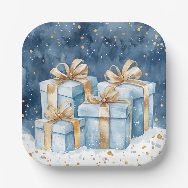 Elegant Christmas Paper Plates  Pappteller (Vorderseite)