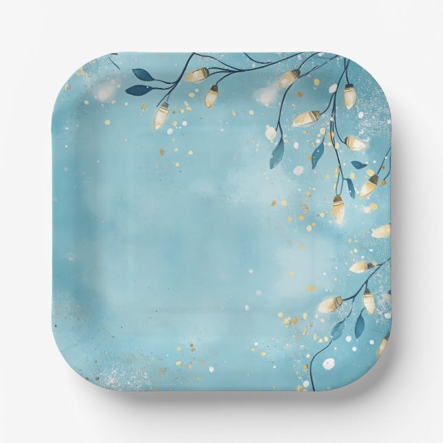 Elegant Christmas Paper Plates  Pappteller (Vorderseite)