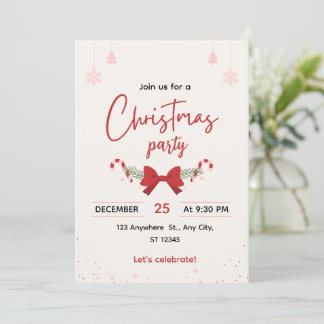 Elegant Christmas Party Invitation