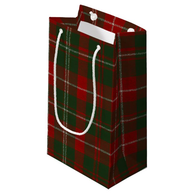 Elegant Christmas Plaid Kleine Geschenktüte (Vorderseite Schrägansicht)