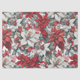 Elegant Christmas Pointsettias  Seidenpapier