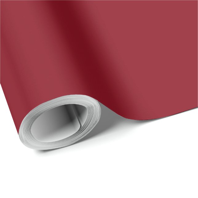 Elegant Christmas Solid Red Geschenkpapier (Rolleneckpunkt)