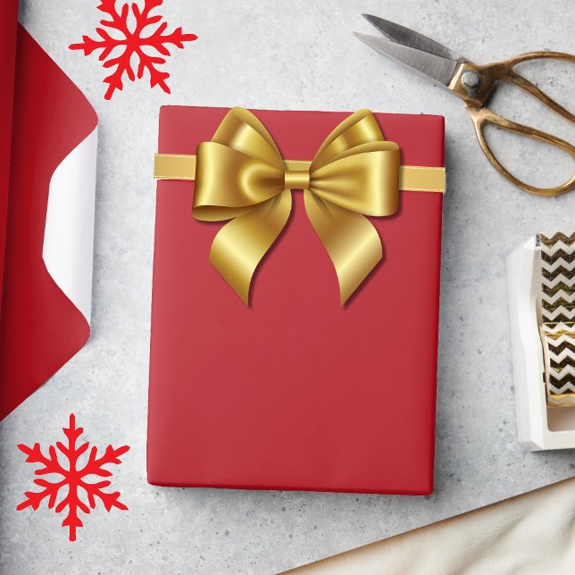 Elegant Christmas Solid Red Geschenkpapier (Von Creator hochgeladen)