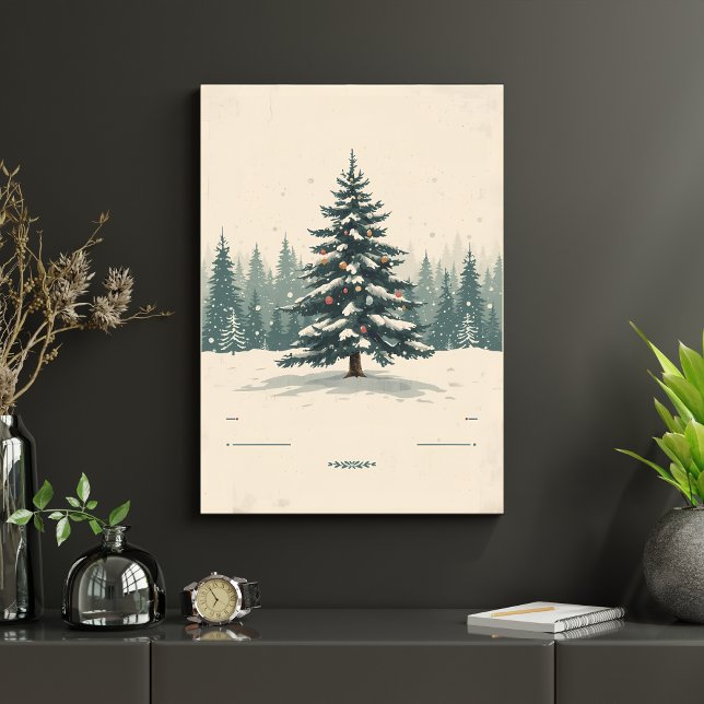 Elegant Christmas Tree Amidst Snowy Poster (Von Creator hochgeladen)