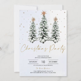 Elegant Christmas Tree Holiday Party Invitation Einladung