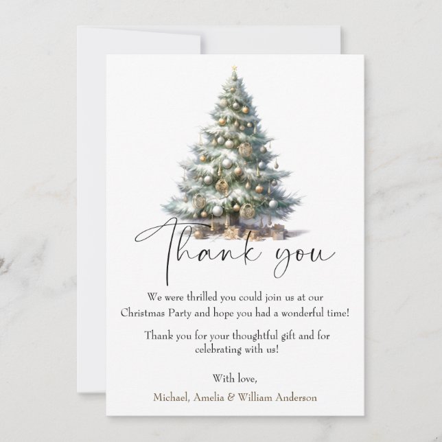 Elegant Christmas Trees – Holiday Season Dankeskarte (Vorderseite)