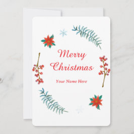 Elegant Christmas Wreath Invitation Einladung