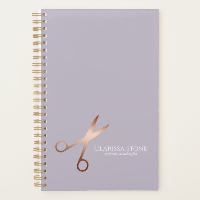 Elégant ciseaux d'or rose moderne coiffeur (Devant)