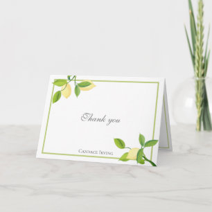 Élégant citron personnalisé Carte de remerciements