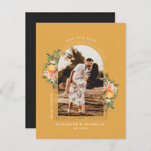 Elegant Citrus Orchard Boho Save the Date