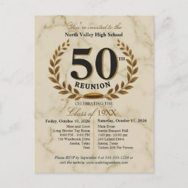 Elegant Class of 1976 50th High School Reunion Postkarte