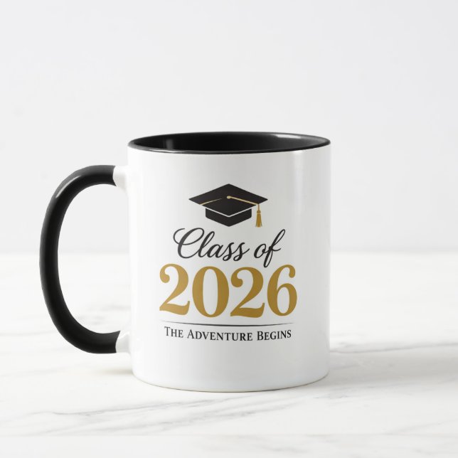 Elegant Class of 2026 Graduation Gift Mug (Gauche)