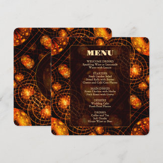 Elegant Classic Boho Modern Gold #901 Wedding Menükarte