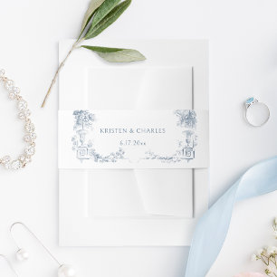 Elegant Classic Dusty Blue Einladungsbanderole