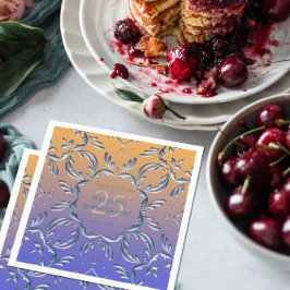 Elegant Classic Fancy 25th Wedding Anniversary Serviette