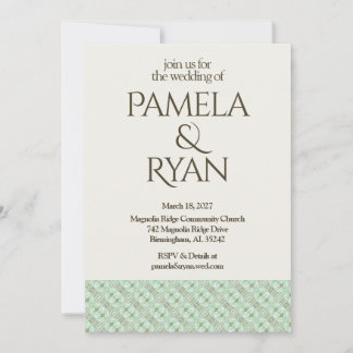 Elegant Classic Ivory Wedding Invitation Einladung