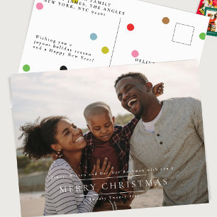 Elegant Classic MERRY CHRISTMAS   Foto Postkarte