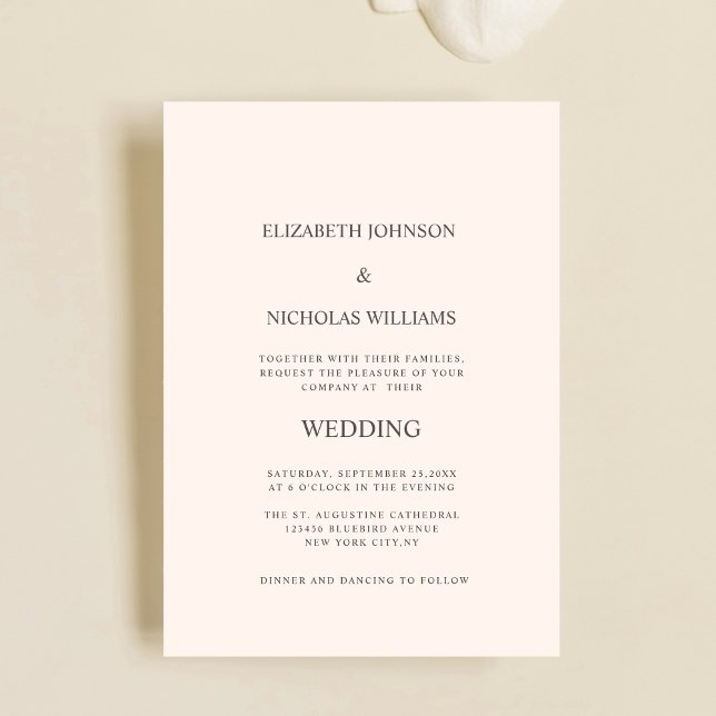 elegant classic minimalist wedding invitation einladung (Von Creator hochgeladen)