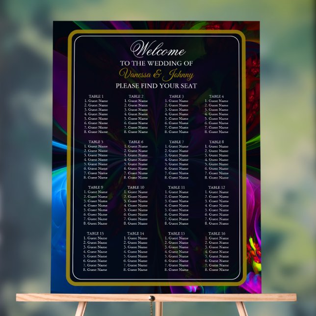 Elegant Classic Modern Floral Pattern #902 Wedding Acrylschild (Neutral)