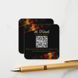 Elegant Classic Modern Trendy Pattern #903 Wedding Begleitkarte