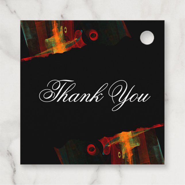 Elegant Classic Modern Trendy Pattern #903 Wedding Geschenkanhänger (Rückseite)