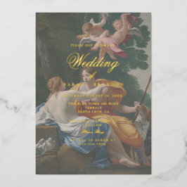 Elegant Classic Old painting Wedding Folieneinladung