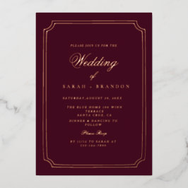 Elegant Classic Old painting Wedding Folieneinladung