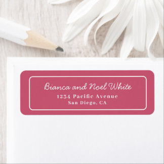 Elegant Classic Red Black Return Address Labels
