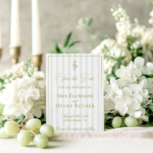 Élégant Classic Sage Green Enregistrer La Carte Da