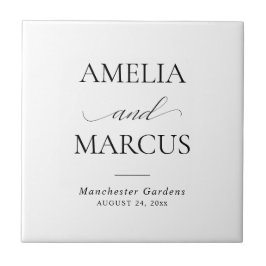 Elegant Classic Script Calligraphy Wedding Fliese