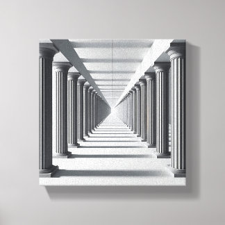 Elegant Classical Colonnade Art - Infinite Archite Leinwanddruck