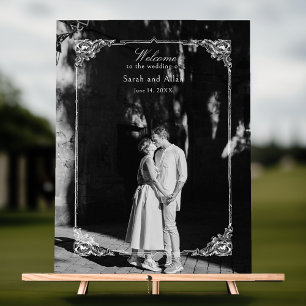 Elégant classique Rococo Floral Bienvenue