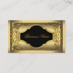 Elegant Classy Black Gold Profile Company Visitenkarte