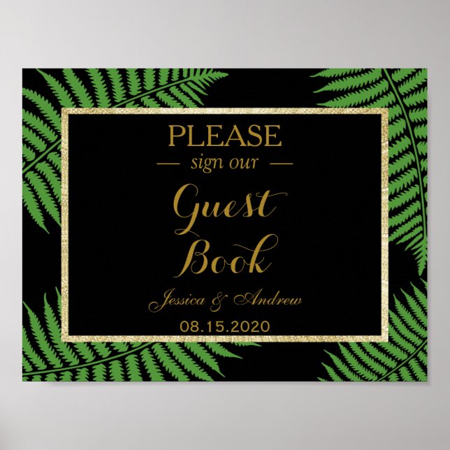 Elegant Classy Bracken Wedding Poster (Vorne)