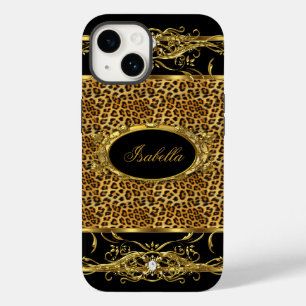 Elegant Classy Gold Leopard Black Case-Mate iPhone Hülle