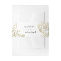 ELEGANT CLASSY LUXE GOLD FOIL FLORAL WEDD
