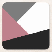 elegant clear dusty pink, black, grey geometrik