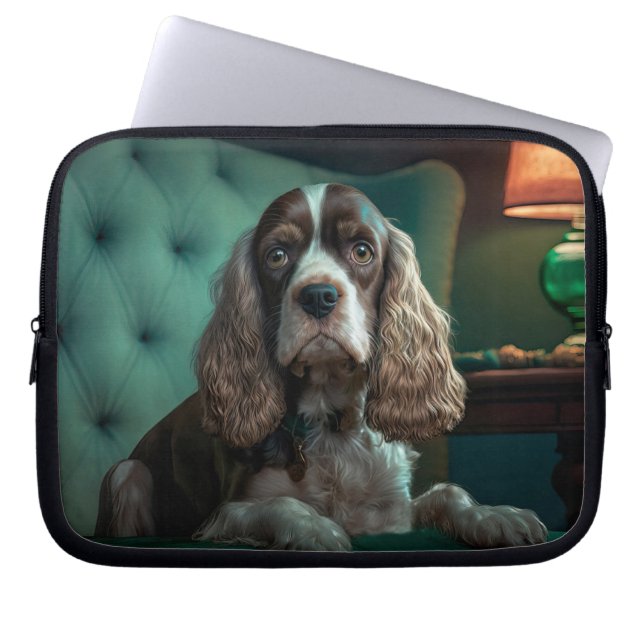 Elegant Cocker Spanel Classic Portrait Design Laptopschutzhülle (Vorderseite)