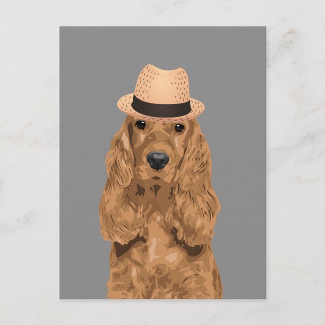 Elegant Cocker Spaniel Carte postale pour Amoureux (Devant)