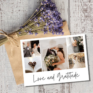 Élégant Collage photo Mariage Merci