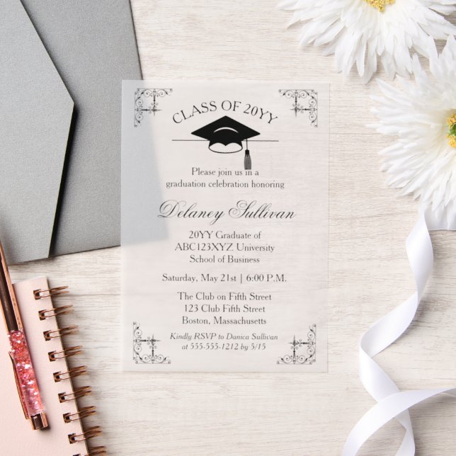 Elegant College Graduation Faire-part (Mariage)